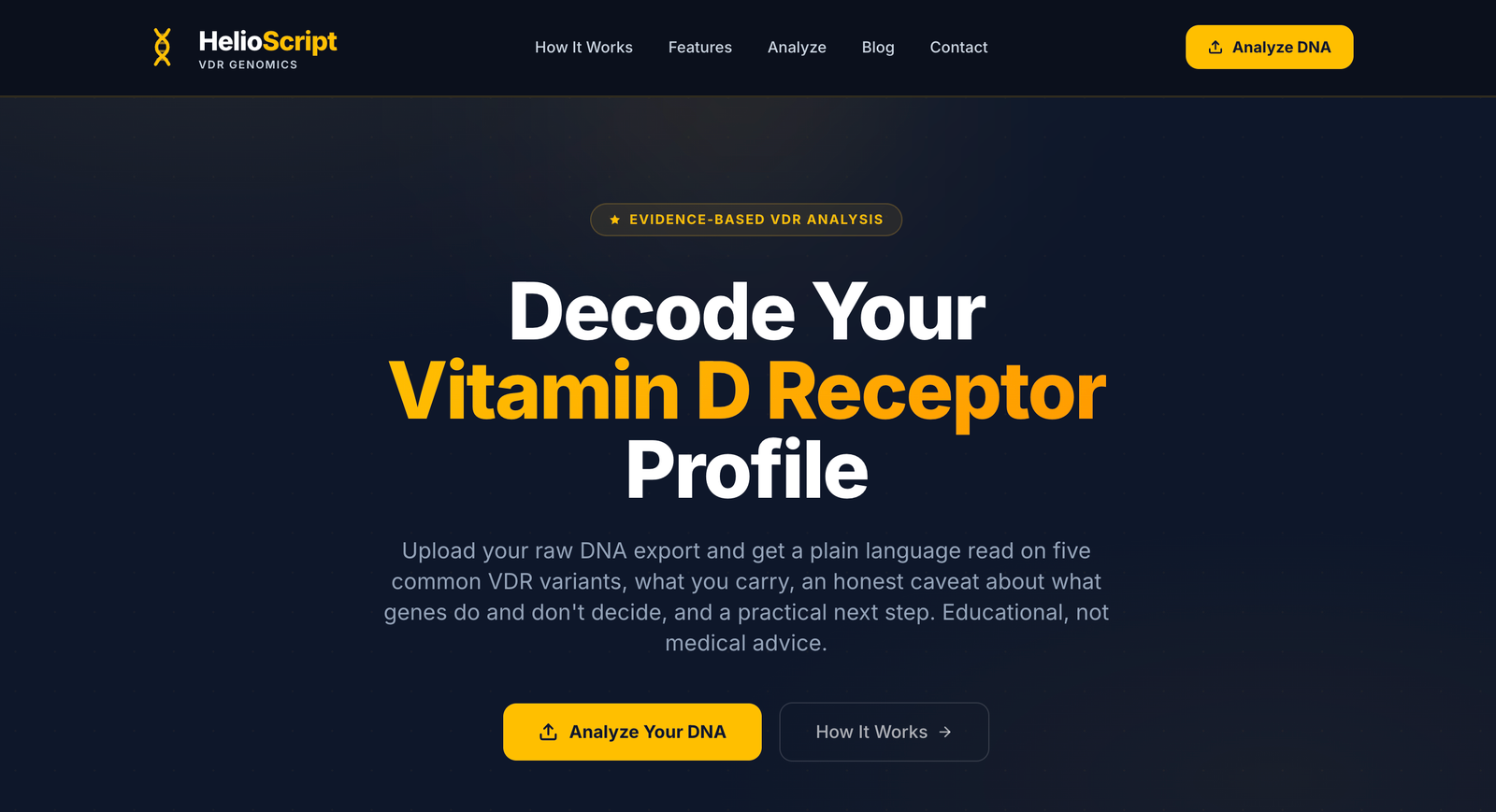 HelioScript.bio screenshot